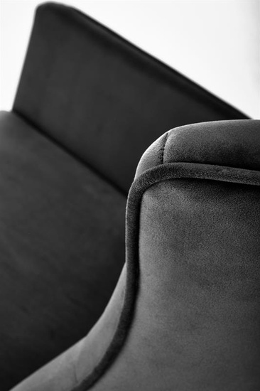 Fotel bujany BAZALTO w czarnym welurze
