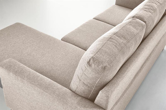 Sofa z podnóżkiem GERSON beżowa tkanina