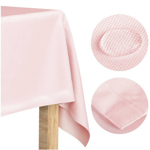 Plamoodporny klasyczny obrus ELEGANT Pudrowy Róż 150x250