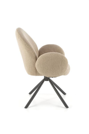 Krzesło K498 w kolorze cappuccino boucle