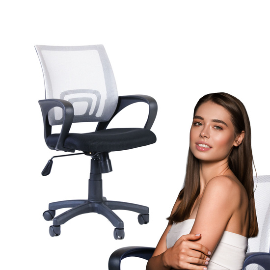 Młodzieżowy fotel biurowy BINGO w tkaninie SZARY