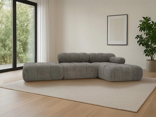 Narożnik modułowy z dostawną pufą BORNEO A prawy - SZP+S+P