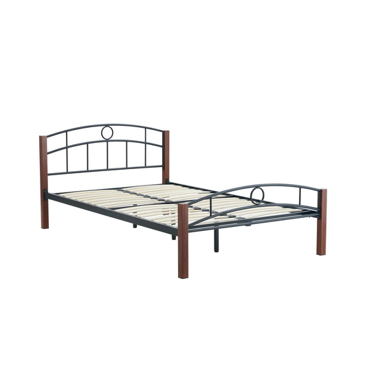 Łóżko metalowe NERO BED 120 z czarną ramą 120x200 cm 
