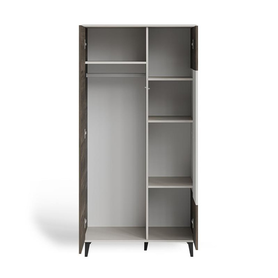 Szafa RANDOM 2 S-1 w kolorze kaszmir / orzech / czarny