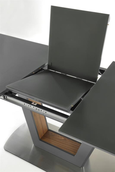 Stół rozkładany BILOTTI w kolorze antracytowy mat / orzech