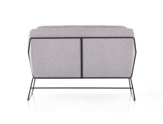 Podwójny fotel wypoczynkowy SOFT 2 XL w kolorze jasny popiel na czarnym stelażu