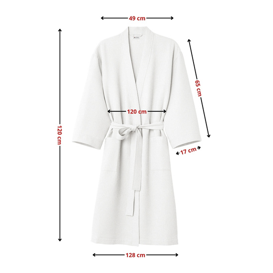 Szlafrok Gofer Bawełna Unisex Vizzy L 01 Biały