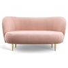 Nowoczesna sofa na złotych nóżkach trzyosobowa IKARO III ze złotymi nogami