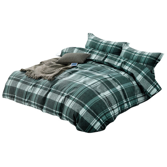 Pościel w kratkę 160 x 200 3cz Satyna Bawełniana nr A1660