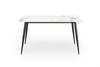 Designerski stół EMILIO 140 w kolorze biały marmur/czarny