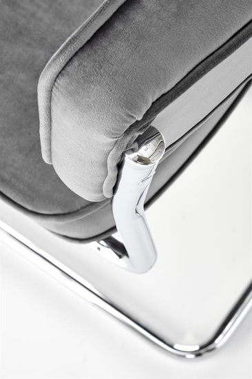 Krzesło K510 w kolorze popielatym velvet