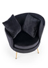 Elegancki i komfortowy fotel  czarny ALMOND