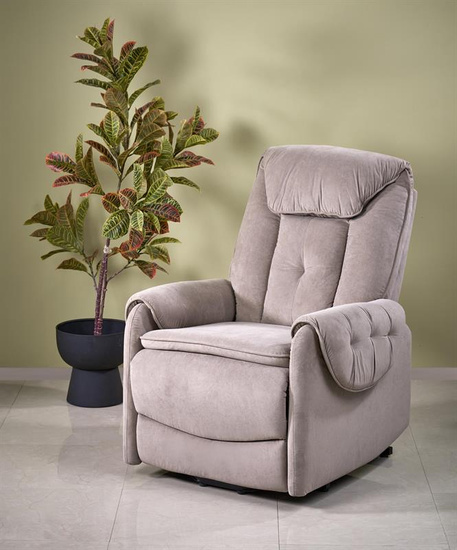 Rozkładany fotel HORTON w beżowym kolorze