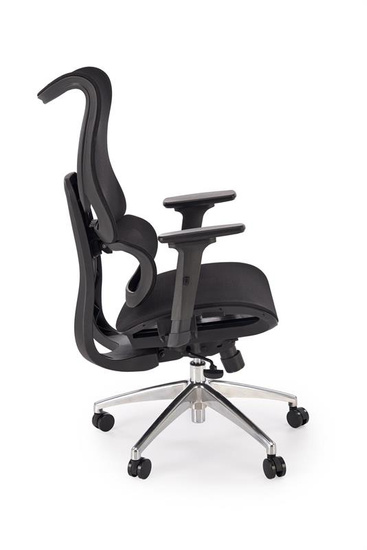 Fotel gabinetowy CASPER czarny ergonomiczny z regulacją i mechanizmem synchronicznym