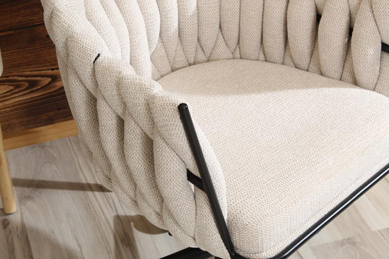 Designerski fotel obrotowy ROSA beżowy