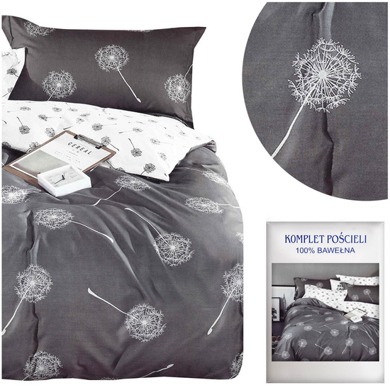 Pościel w dmuchawce Satyna Bawełniana nr A1176 160x200NP 3 części