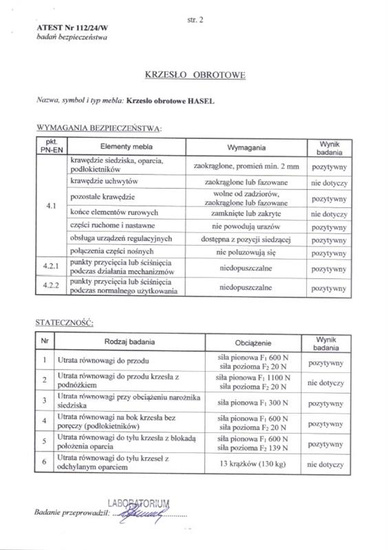 Ergonomiczny fotel gabinetowy HASEL w kolorze czarno-popielatym