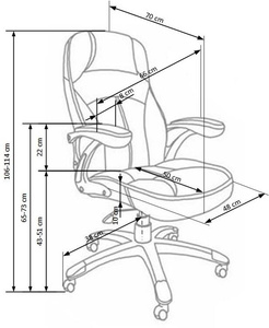 Ergonomiczny fotel biurowy CARLOS czarno-złoty