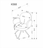 Krzesło z funkcją obracania K568 w popielatym kolorze
