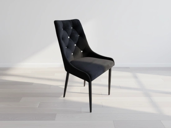 Tapicerowane krzesło MAXIMA PIK przeszyte geometrycznymi pikowaniami