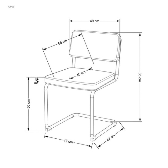 Krzesło K510 w kolorze musztardowym velvet