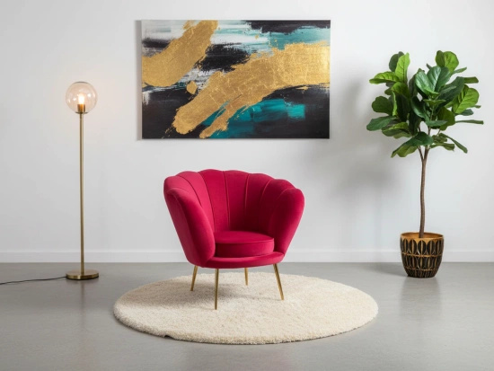 Fotel wypoczynkowy ARIEL w stylu glamour