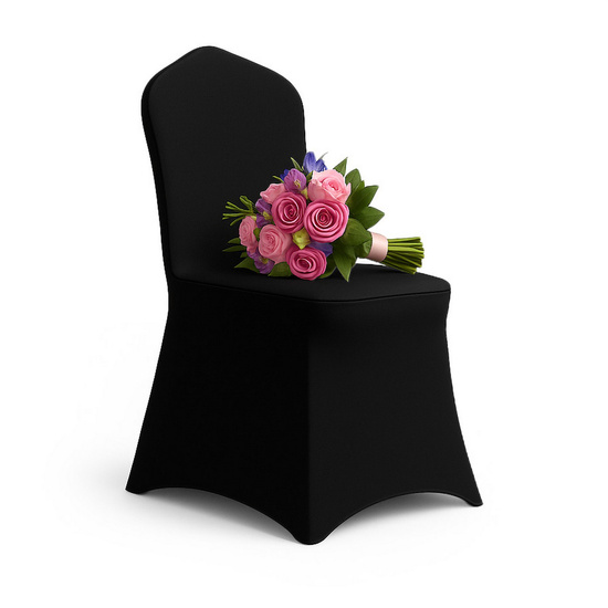 Pokrowiec 45 x 97 Na Krzesło Bankietowe Philip Czarny