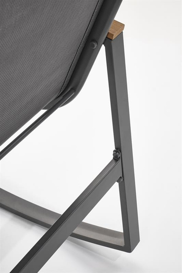 Nowoczesne krzesło ogrodowe ZLATAN w kolorze ciemny popiel / jasny popiel