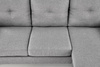 Sofa z podnóżkiem GERSON szara tkanina