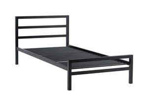 Łóżko metalowe BLACKO 90 w czarnym kolorze 90x200 cm