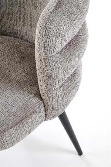 Krzesło kubełkowe K575 w popielatym kolorze