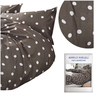 Pościel w kropeczki 200 x 220 3cz Satyna Bawełniana nr A1520