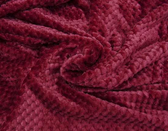 Koc Mikrofibra Żakardowa Amorro Bordo 150x200
