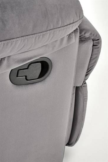 Elegancki fotel wypoczynkowy DRAGER w kolorze popielatym