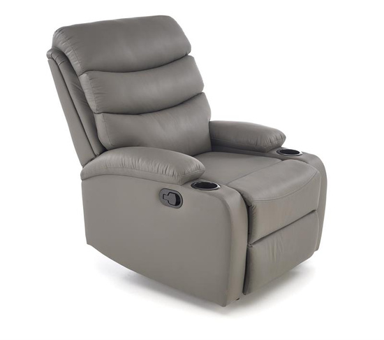 Rozkładany fotel wypoczynkowy PERUS w kolorze popielatym