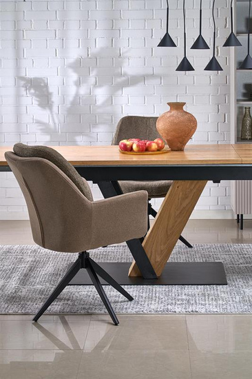 Krzesło z funkcją obracania K591 w brązowym kolorze