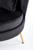 Elegancki i komfortowy fotel  czarny ALMOND