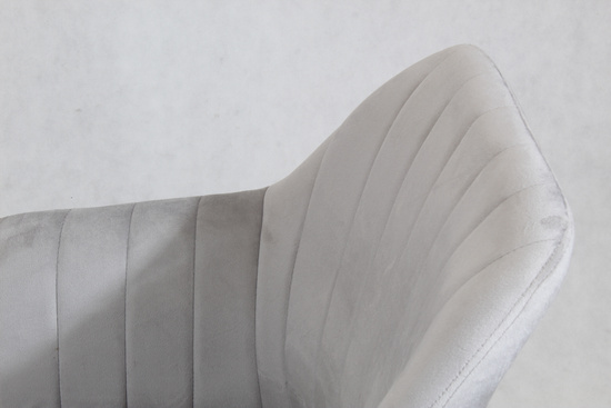 Fotel kubełkowy do biurka FABIO szary/złoty