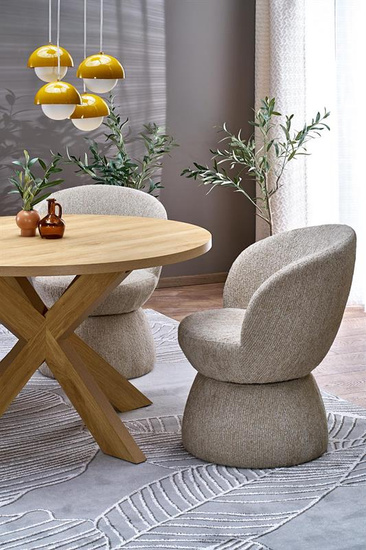 Krzesło z funkcją obrotu K581 w beżowym odcieniu