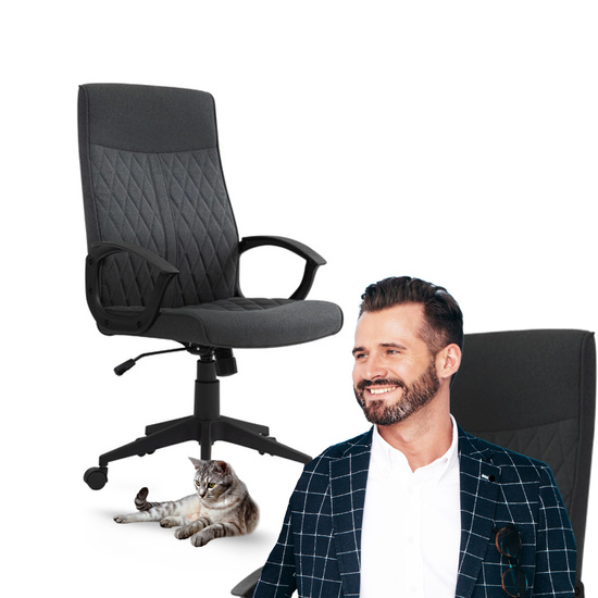 Fotel obrotowy SPIN ciemny szary 