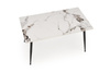 Designerski stół EMILIO 140 w kolorze biały marmur/czarny