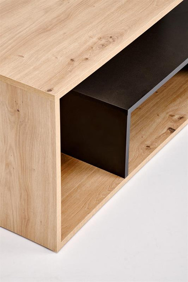 Nowoczesny stolik kawowy IVA w kolorze dąb artisan / czarny