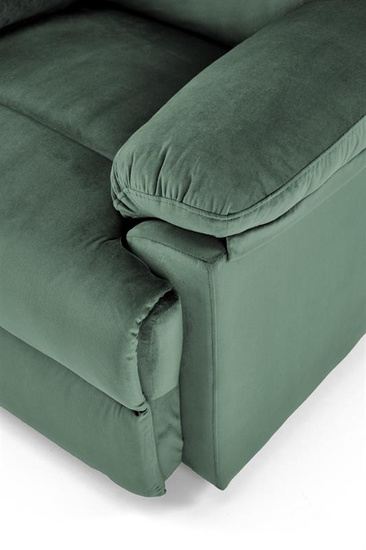 Nowoczesny fotel wypoczynkowy DRAGER w kolorze ciemnej zieleni