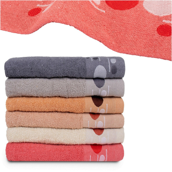 Komplet Ręczników 70 x 140 6szt. Bawełna Narcis 08