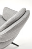 Krzesło obrotowe w tkaninie boucle K570 w popielatym kolorze