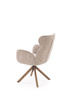 Krzesło z funkcją obracania K585 w kolorze ciemnego beżu i jasnego orzecha