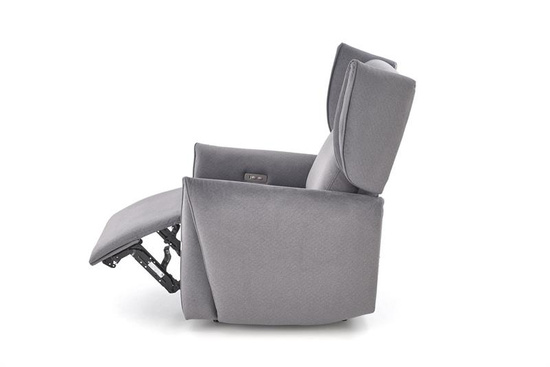 Rozkładany fotel wypoczynkowy GELATO w kolorze popielatym