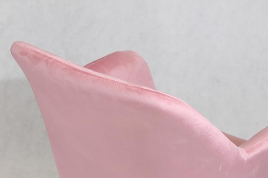 Fotel kubełkowy do biurka FABIO różowy/złoty