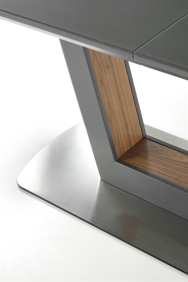 Stół rozkładany BILOTTI w kolorze antracytowy mat / orzech