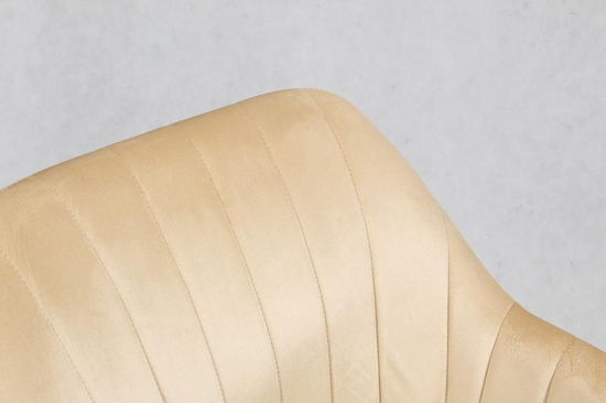 Fotel kubełkowy do biurka FABIO beżowy/złoty